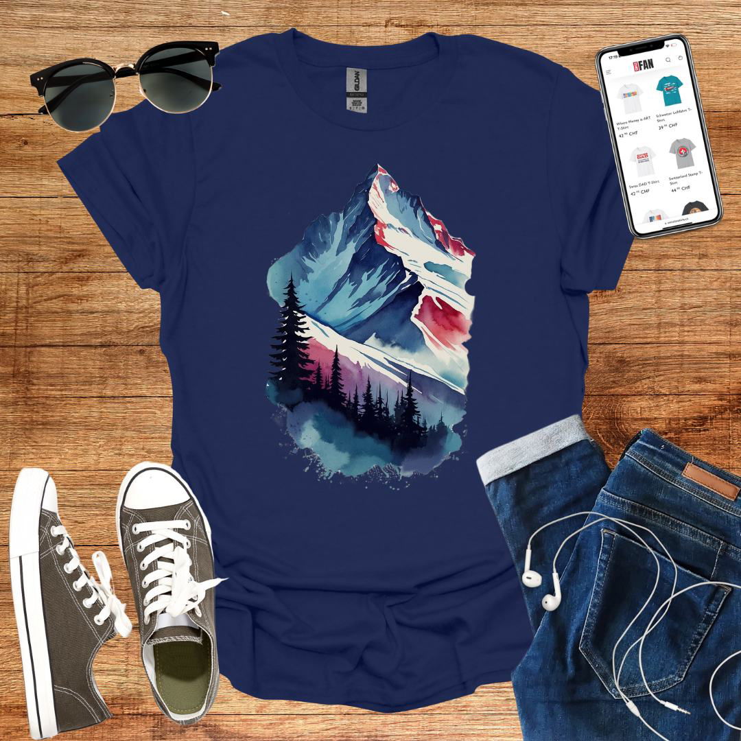 Blue Shade Matterhorn T-Shirt - SwissFan Shop