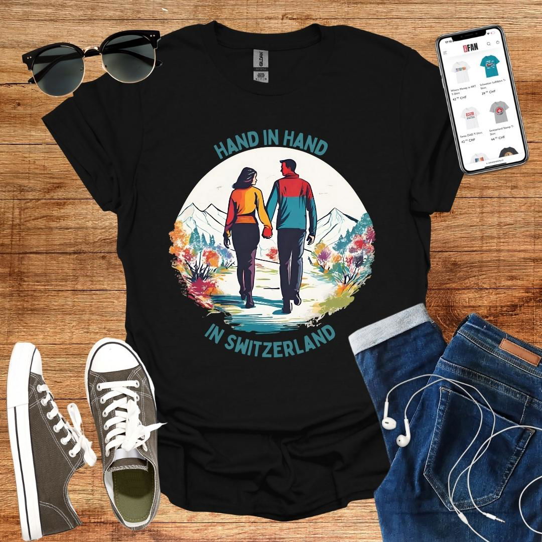 Hand in Hand in Switzerland T-Shirt - SwissFan Shop