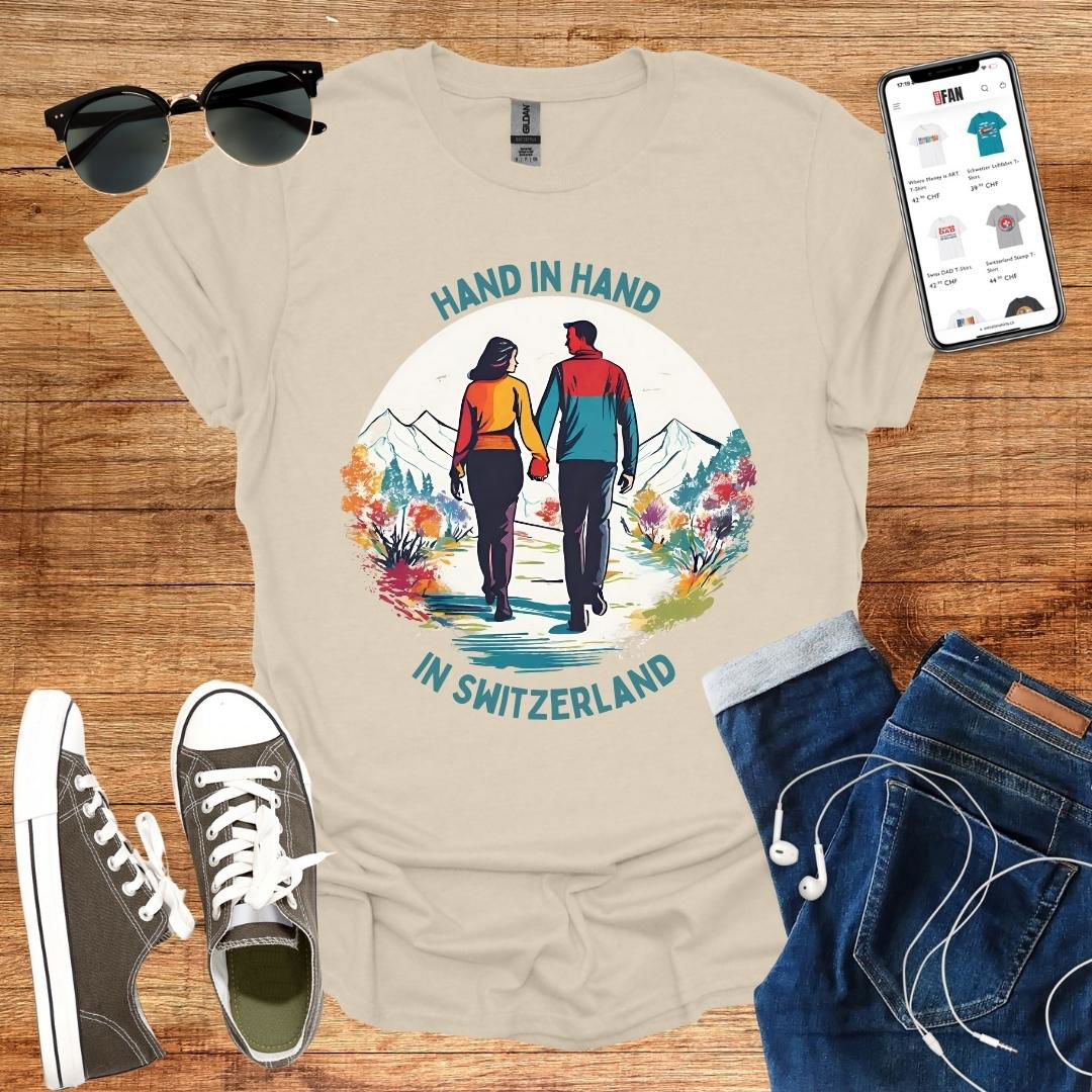 Hand in Hand in Switzerland T-Shirt - SwissFan Shop