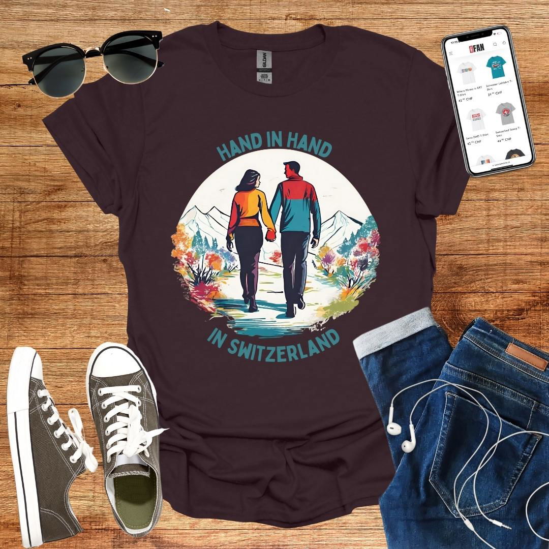 Hand in Hand in Switzerland T-Shirt - SwissFan Shop