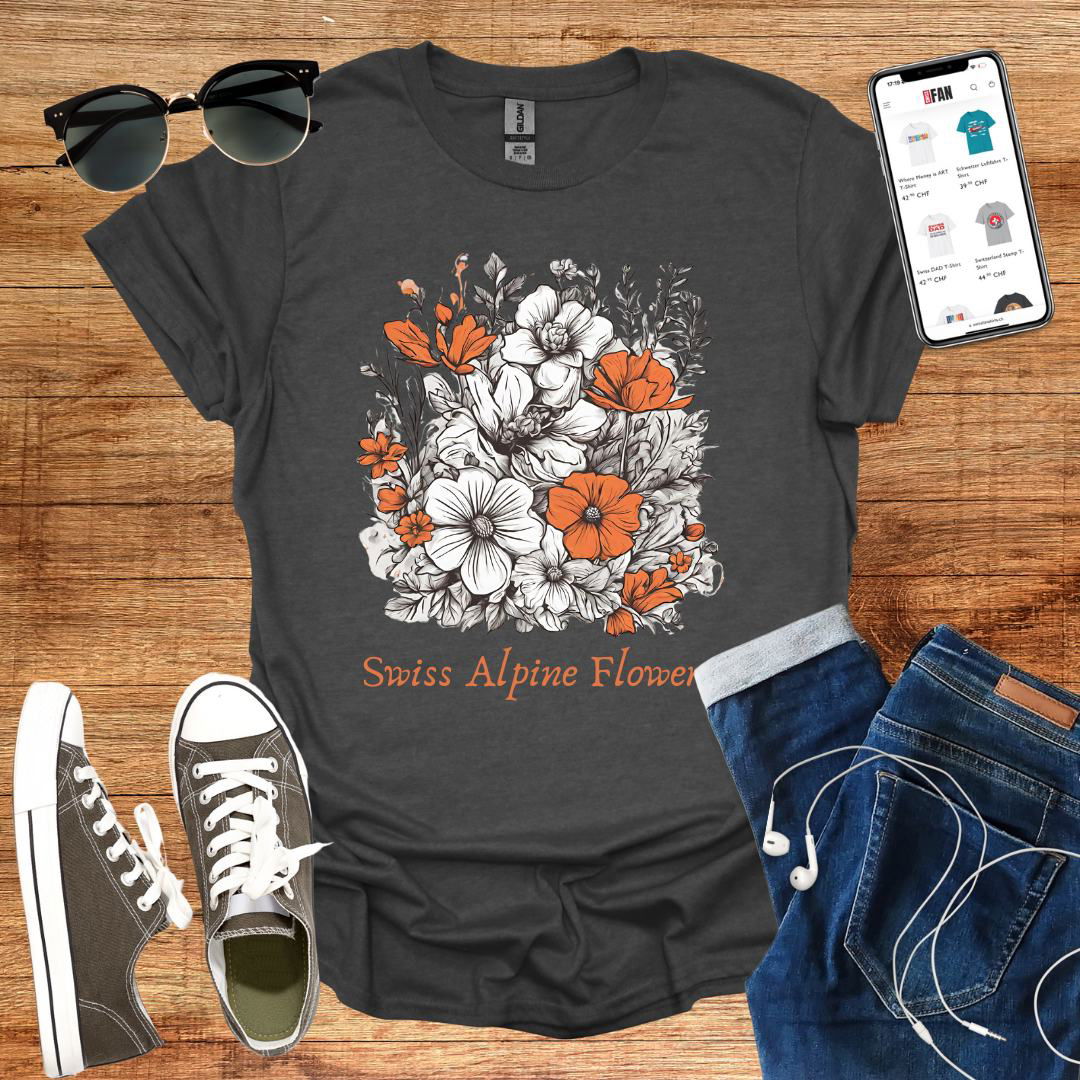 Swiss Alpine Flowers T-Shirt - SwissFan Shop