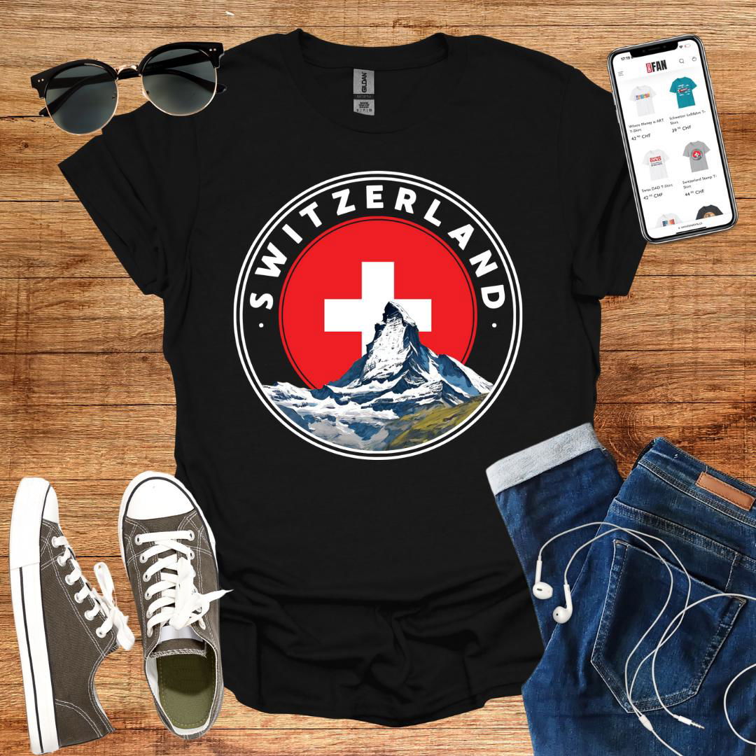 Switzerland Stamp T-Shirt - SwissFan Shop