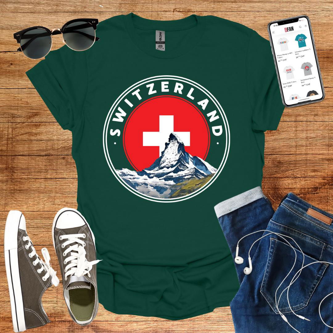 Switzerland Stamp T-Shirt - SwissFan Shop