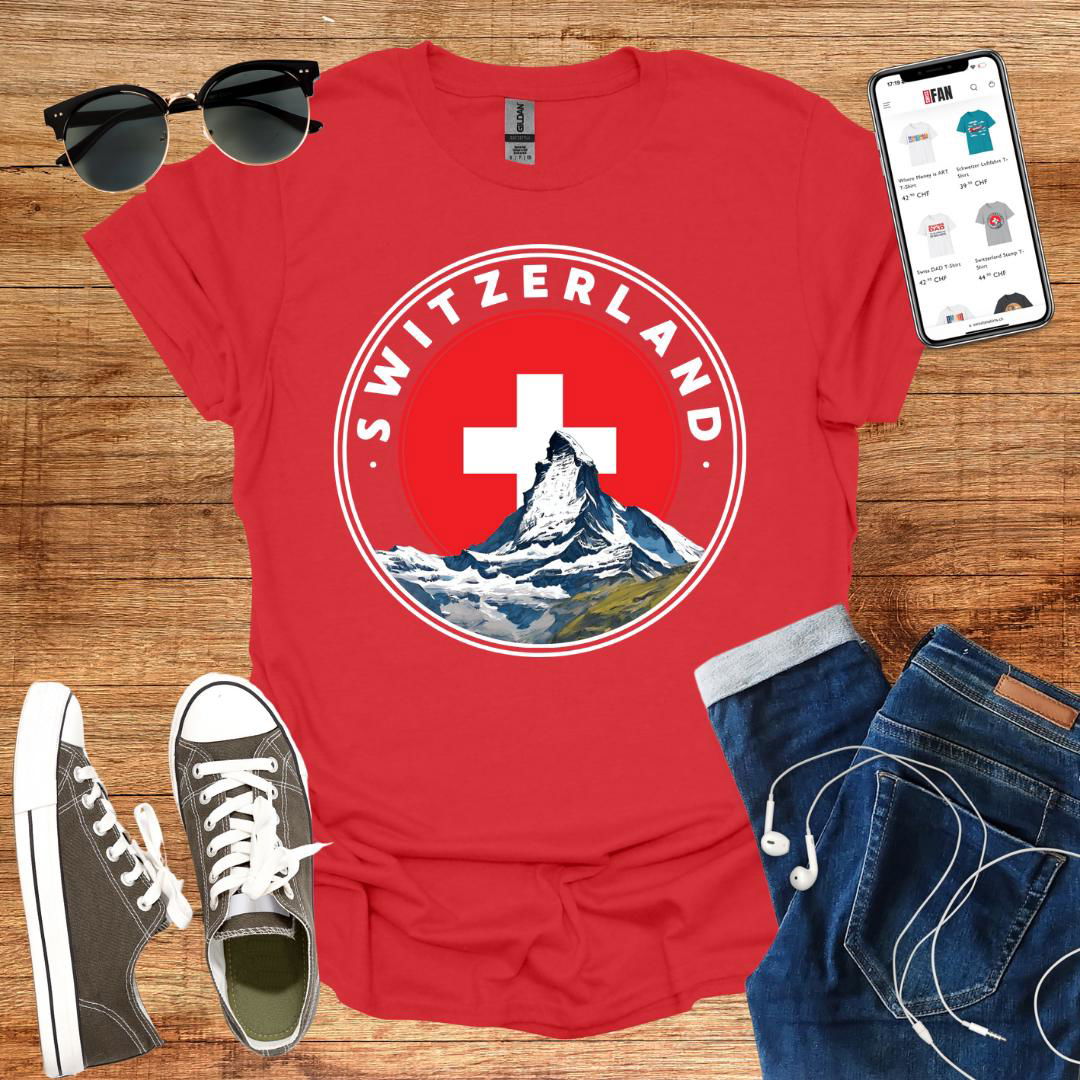 Switzerland Stamp T-Shirt - SwissFan Shop
