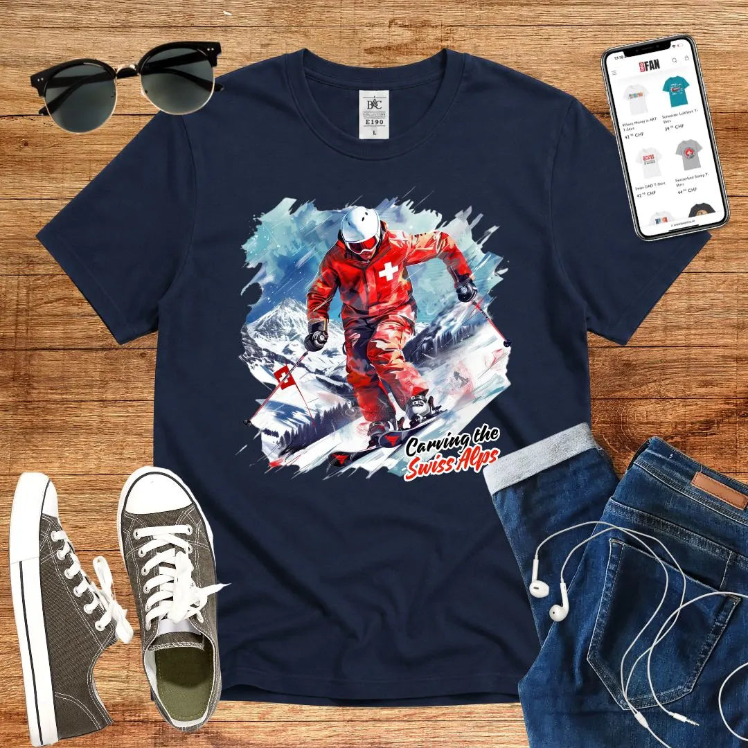 Carving the Swiss Alps T-Shirt