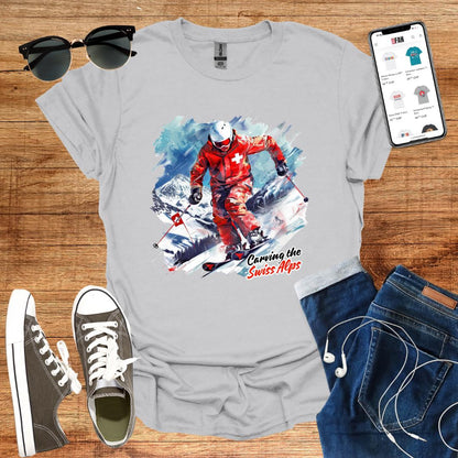 Carving the Swiss Alps T-Shirt