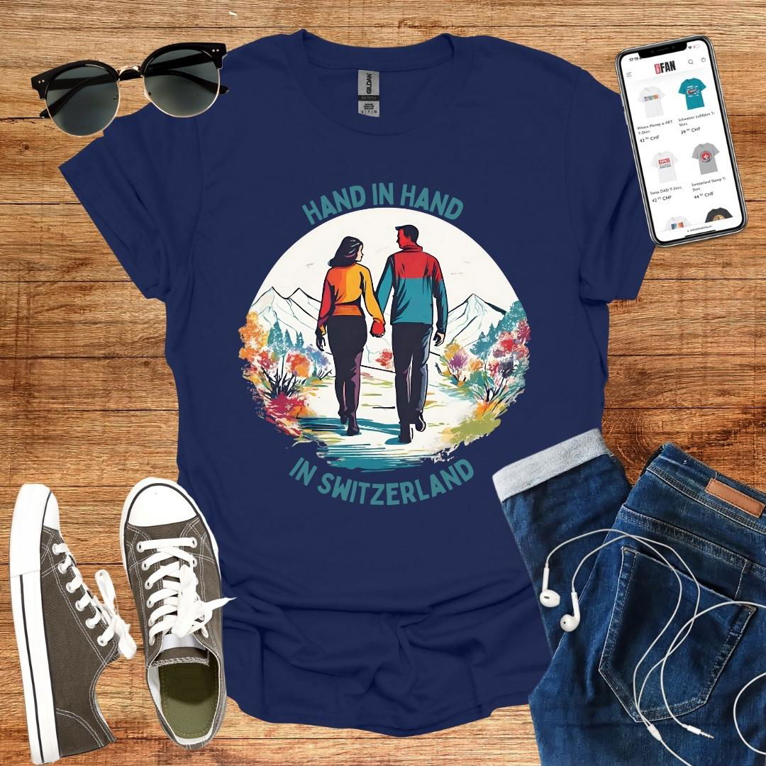 Hand in Hand in Switzerland T-Shirt - SwissFan Shop