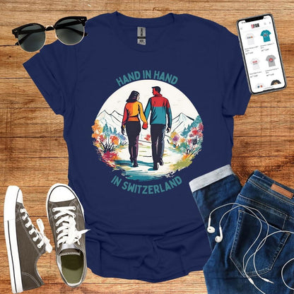 Hand in Hand in Switzerland T-Shirt - SwissFan Shop