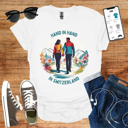 Hand in Hand in Switzerland T-Shirt - SwissFan Shop