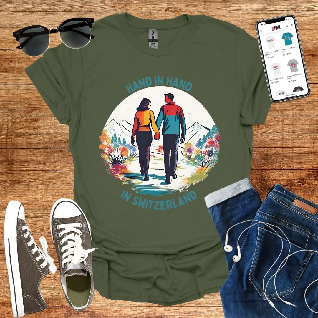 Hand in Hand in Switzerland T-Shirt - SwissFan Shop