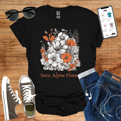 Swiss Alpine Flowers T-Shirt - SwissFan Shop
