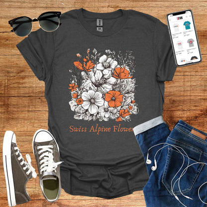 Swiss Alpine Flowers T-Shirt - SwissFan Shop