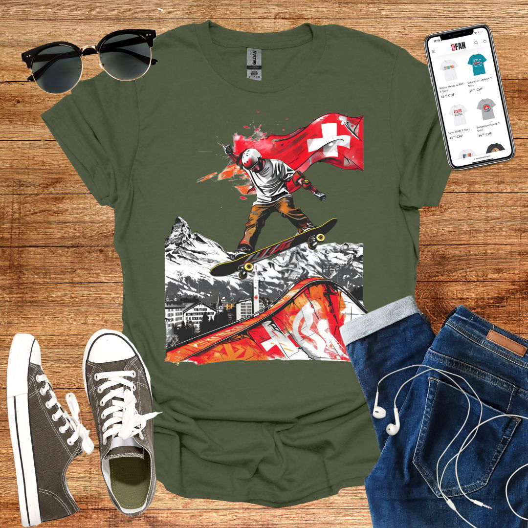 Swiss Skater T-Shirt - SwissFan Shop