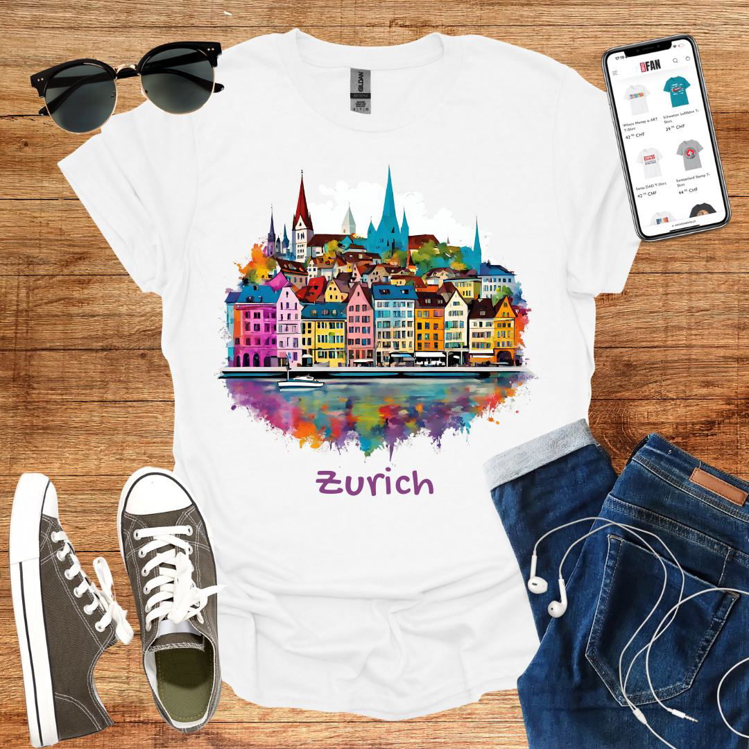 Vibrant Zurich T-Shirt - SwissFan Shop