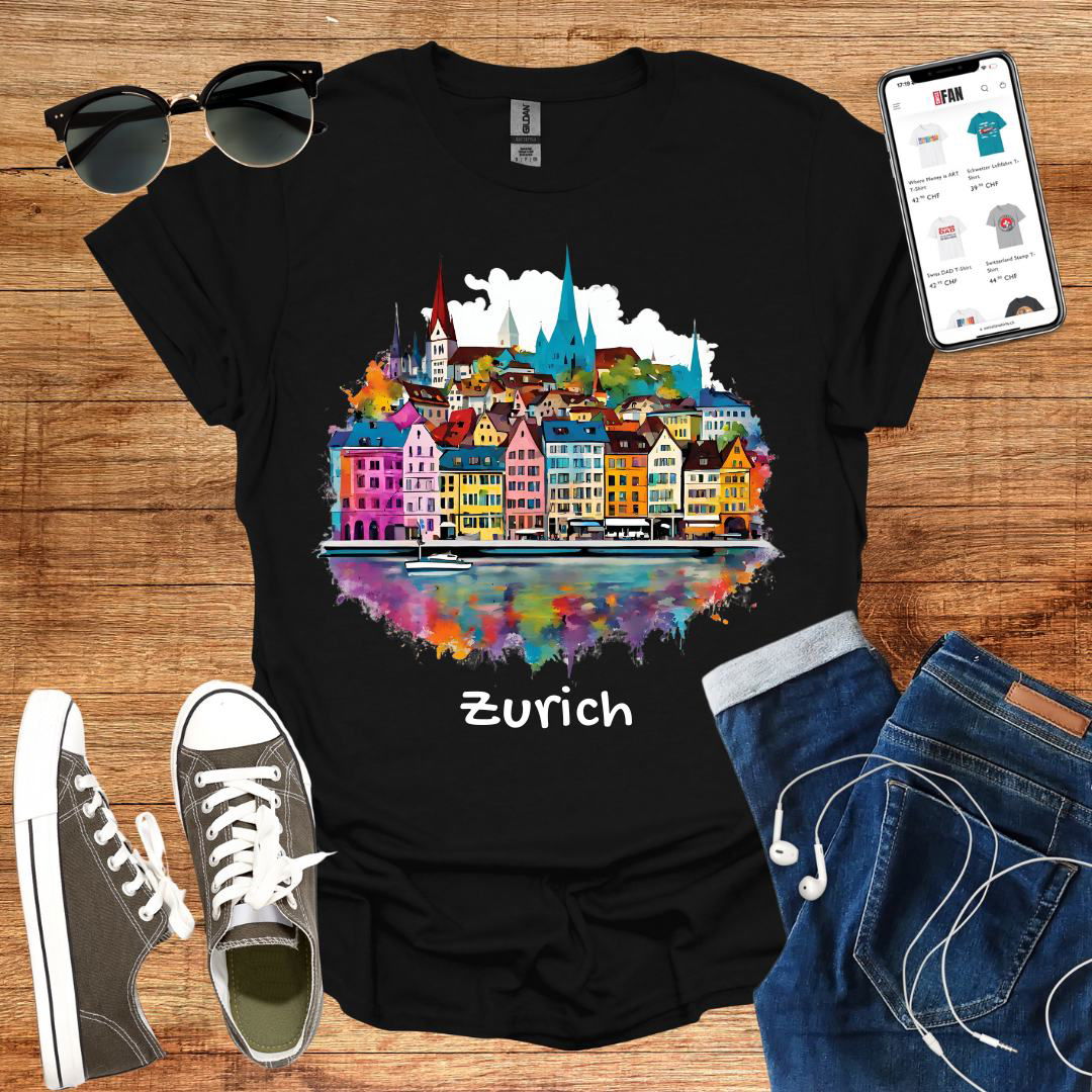 Vibrant Zurich T-Shirt - SwissFan Shop