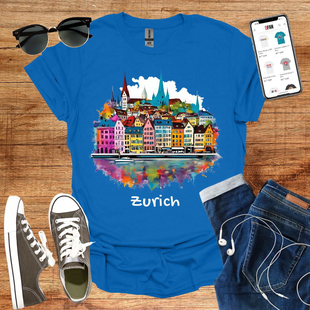 Vibrant Zurich T-Shirt - SwissFan Shop