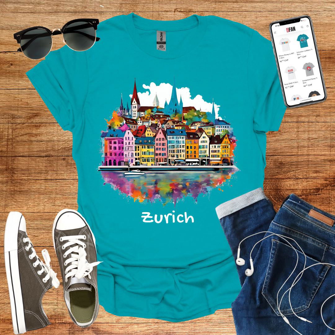 Vibrant Zurich T-Shirt - SwissFan Shop