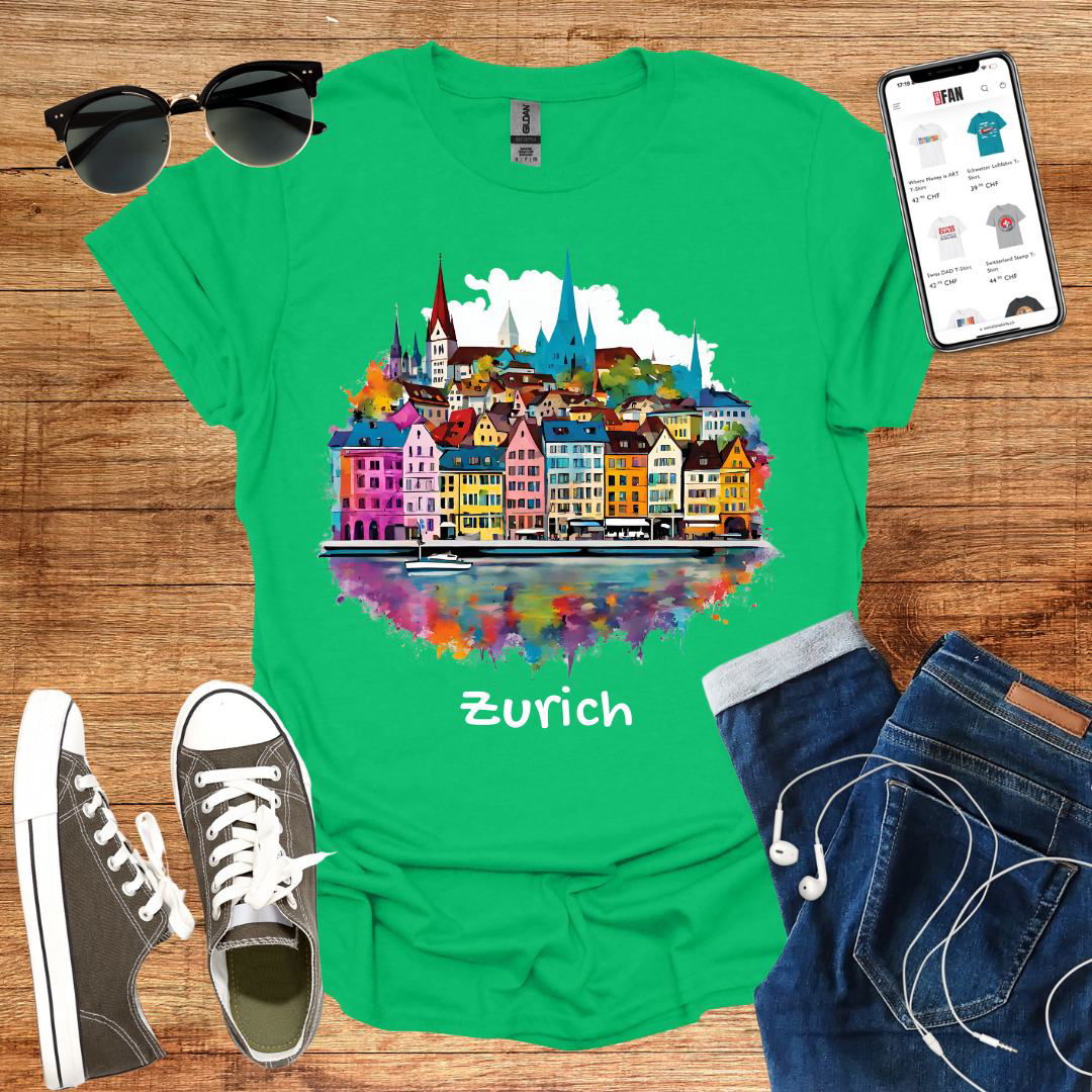 Vibrant Zurich T-Shirt - SwissFan Shop