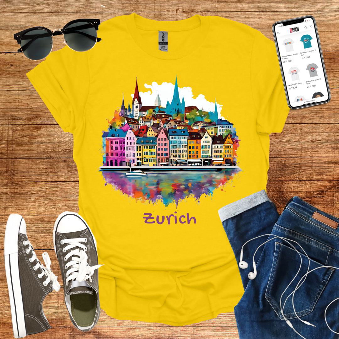 Vibrant Zurich T-Shirt - SwissFan Shop