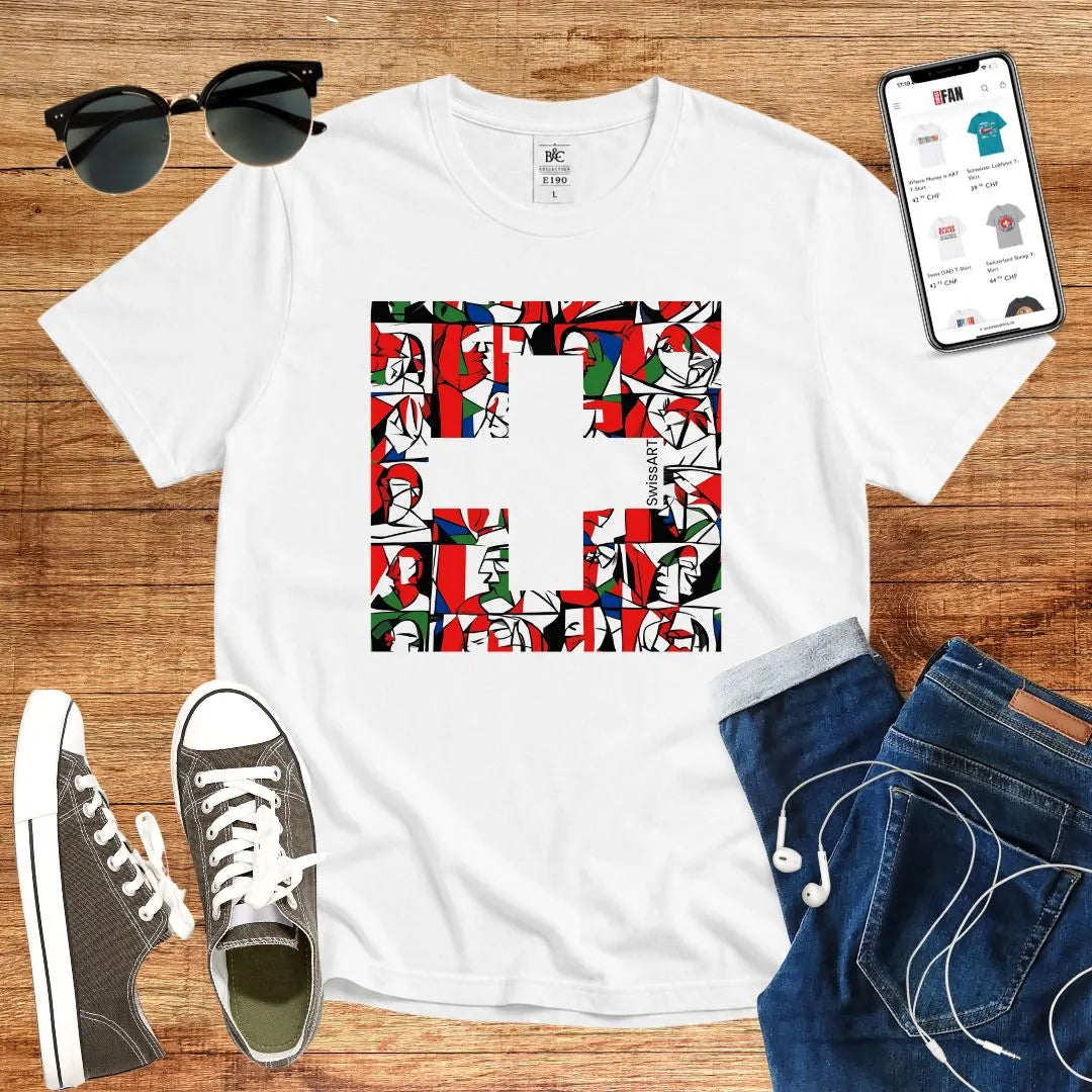 Swiss Flag Picasso Style T-Shirt