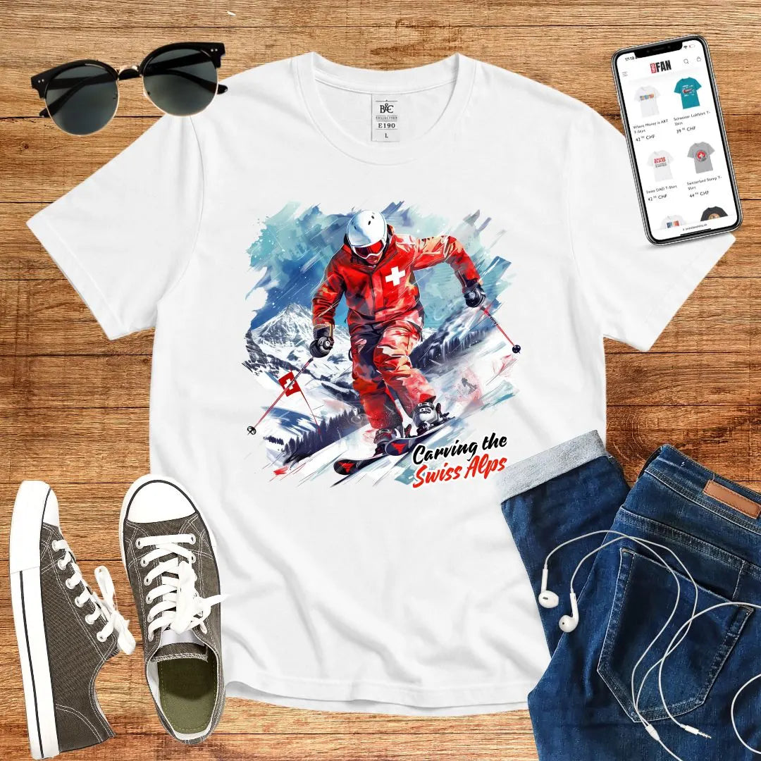 Carving the Swiss Alps T-Shirt