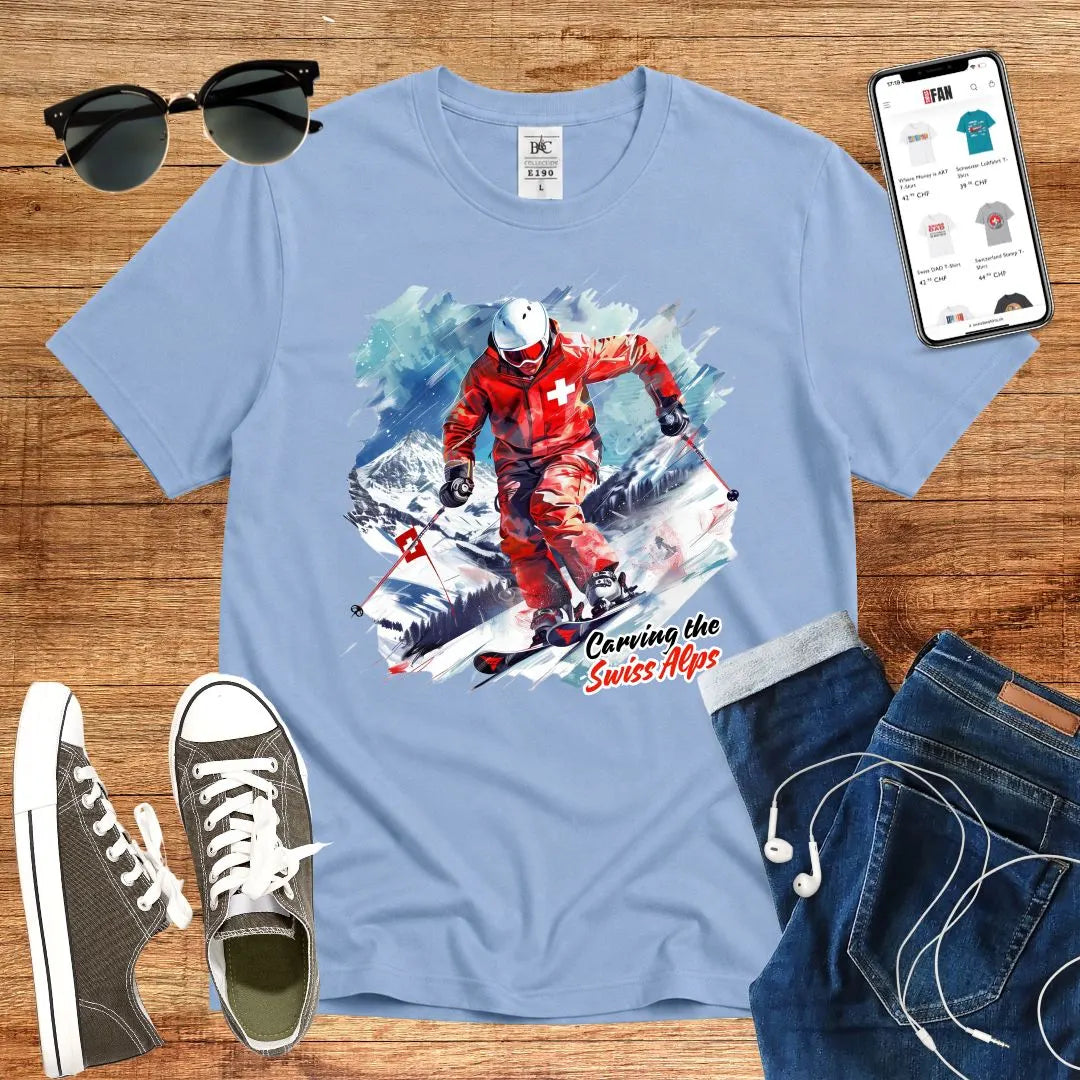 Carving the Swiss Alps T-Shirt