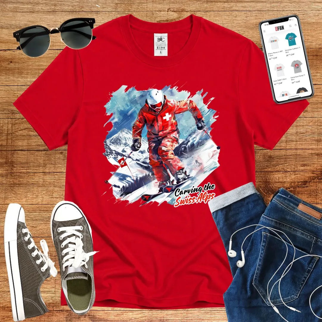 Carving the Swiss Alps T-Shirt
