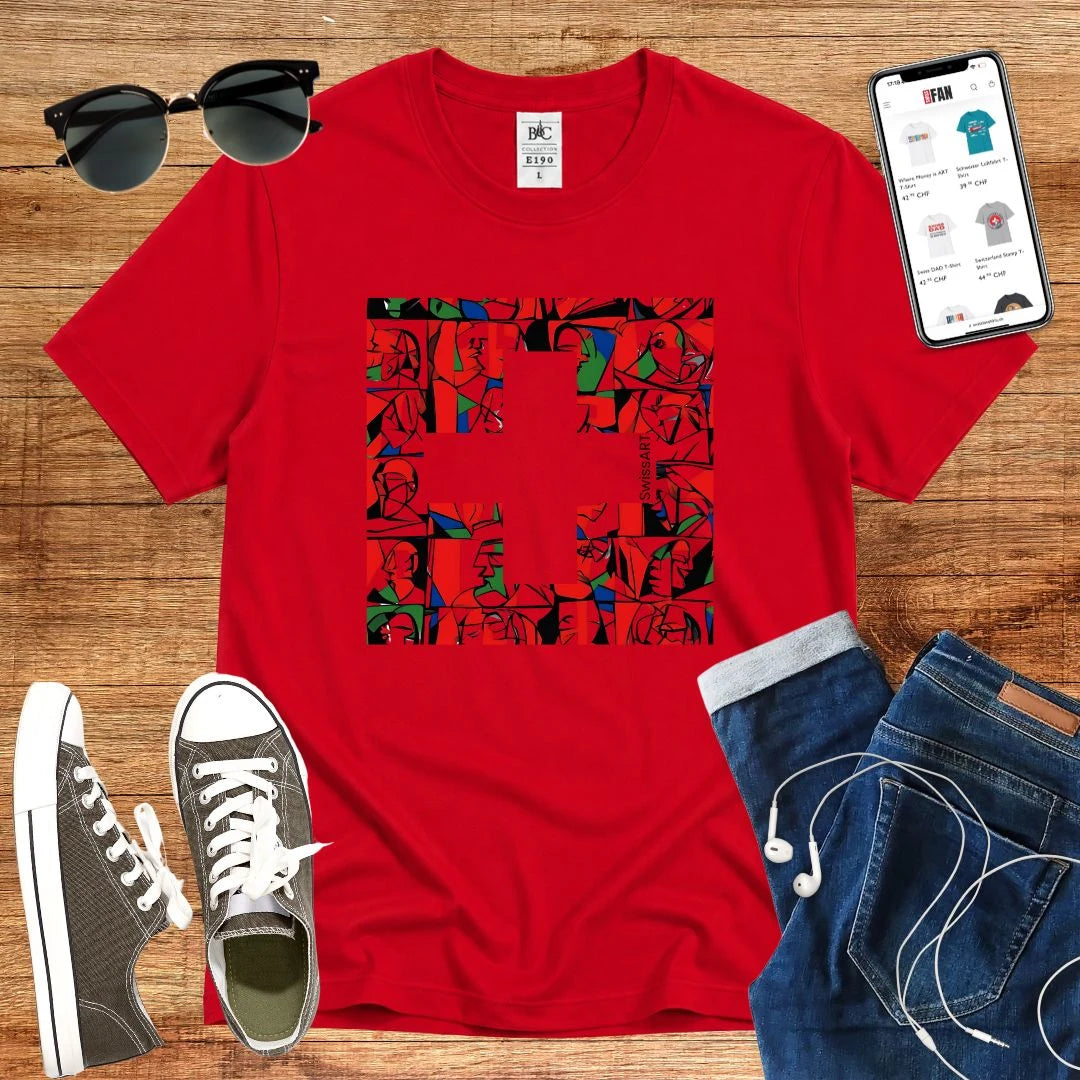 Swiss Flag Picasso Style T-Shirt