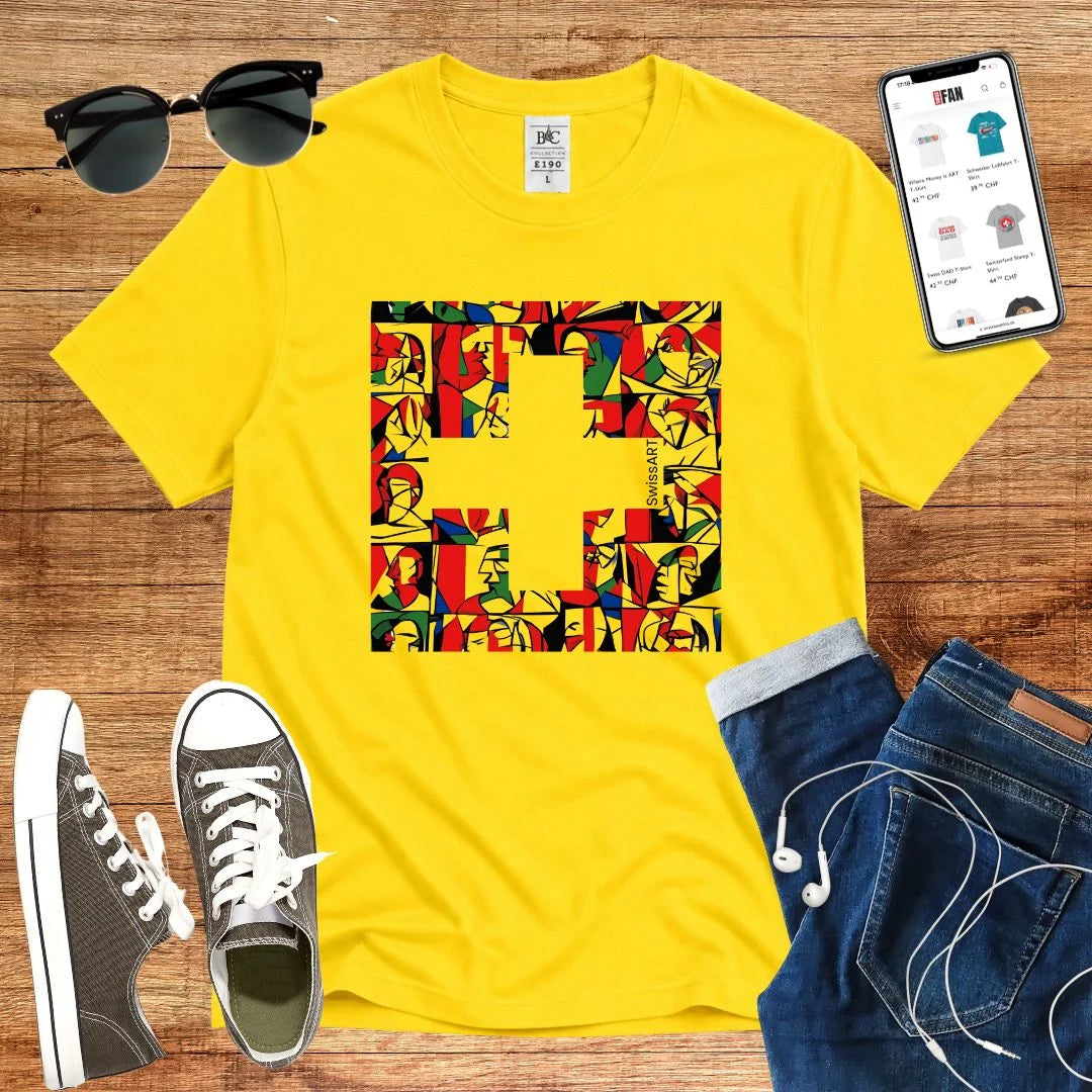 Swiss Flag Picasso Style T-Shirt