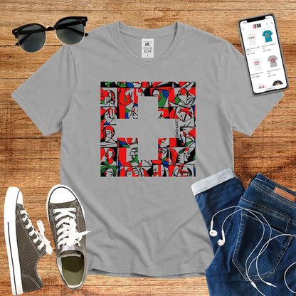 Swiss Flag Picasso Style T-Shirt